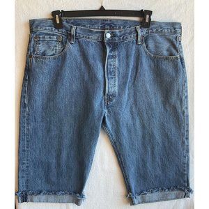 Levi's 501 Men's Size 42 Denim Jean Short Bermuda Cut off Cotton button fly Y2K